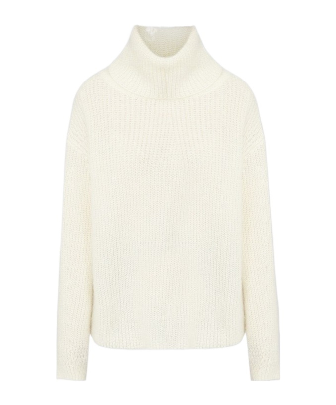 Shop Hugo Boss Roll-neck Chunky Jumper In White