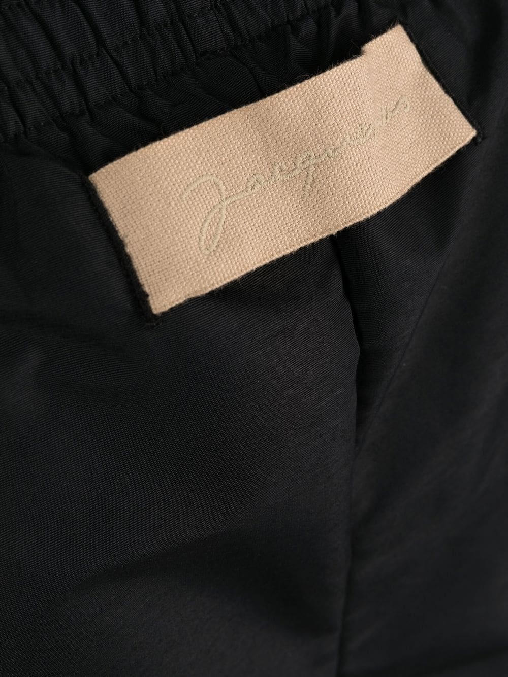 Jacquemus Logo Patch Swim Shorts In Black