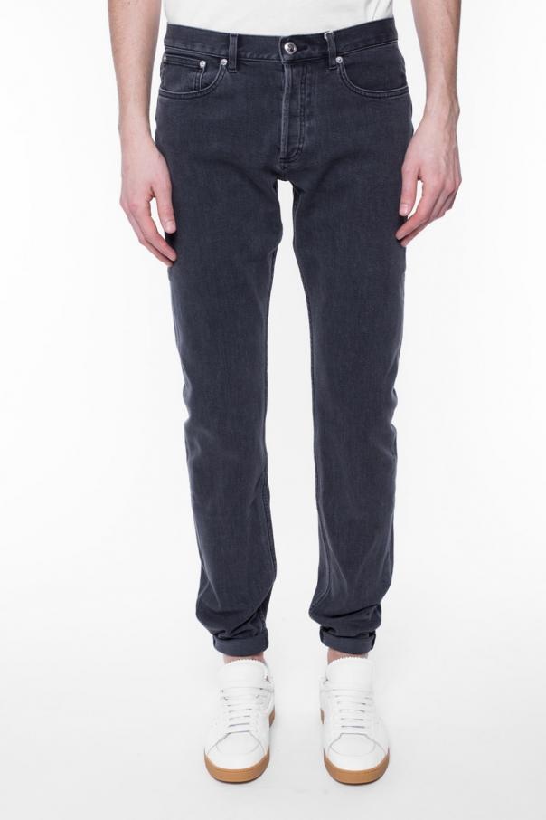 Apc Low-rise Straight Leg Jeans In Black