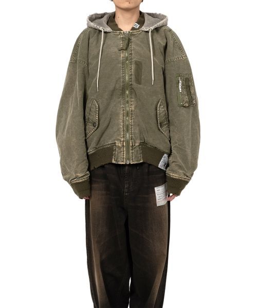 Miharayasuhiro Fliegerjacke Im Layering-look In Khaki