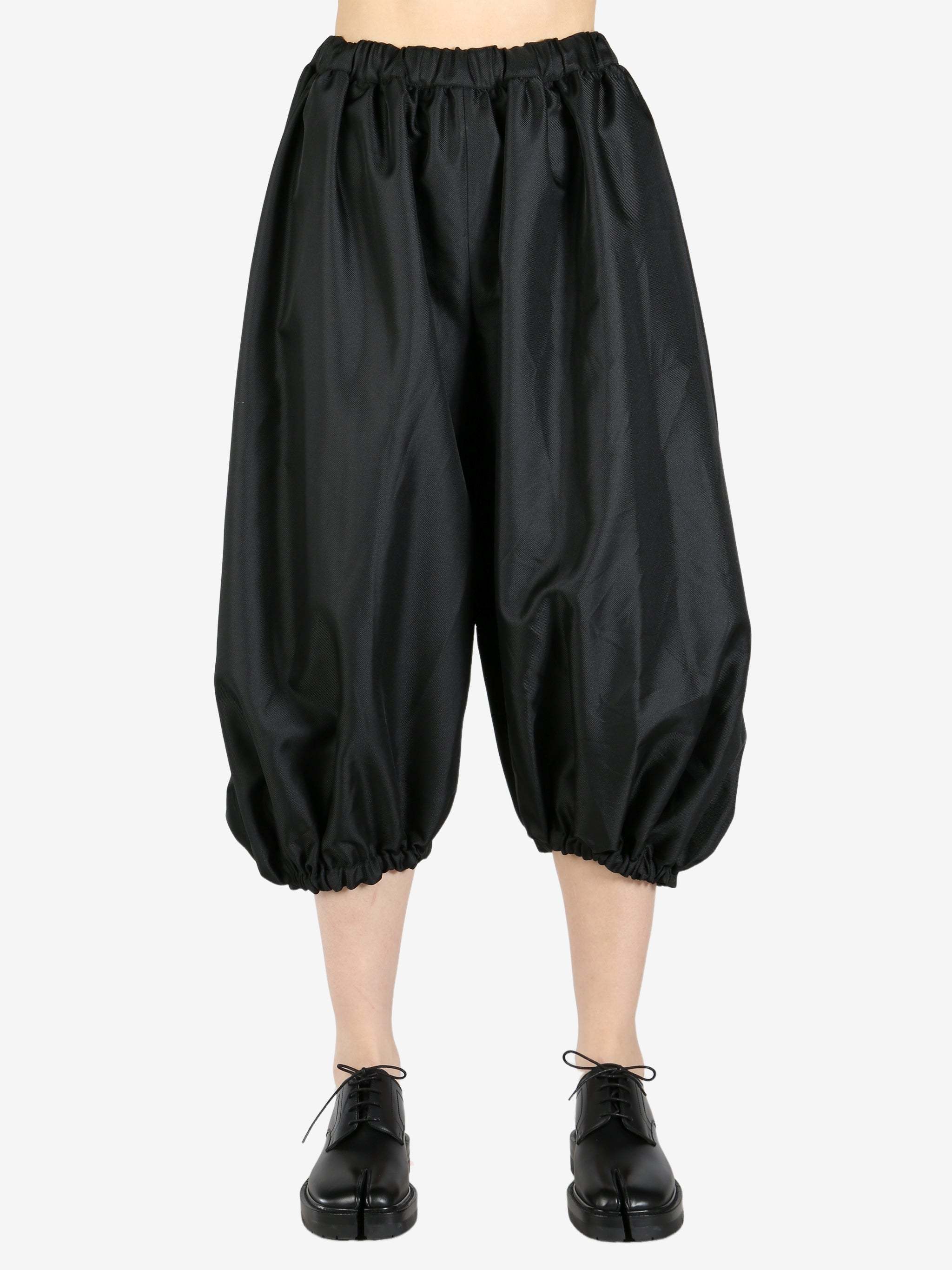 Shop Comme Des Garçons Cropped Trousers In Black