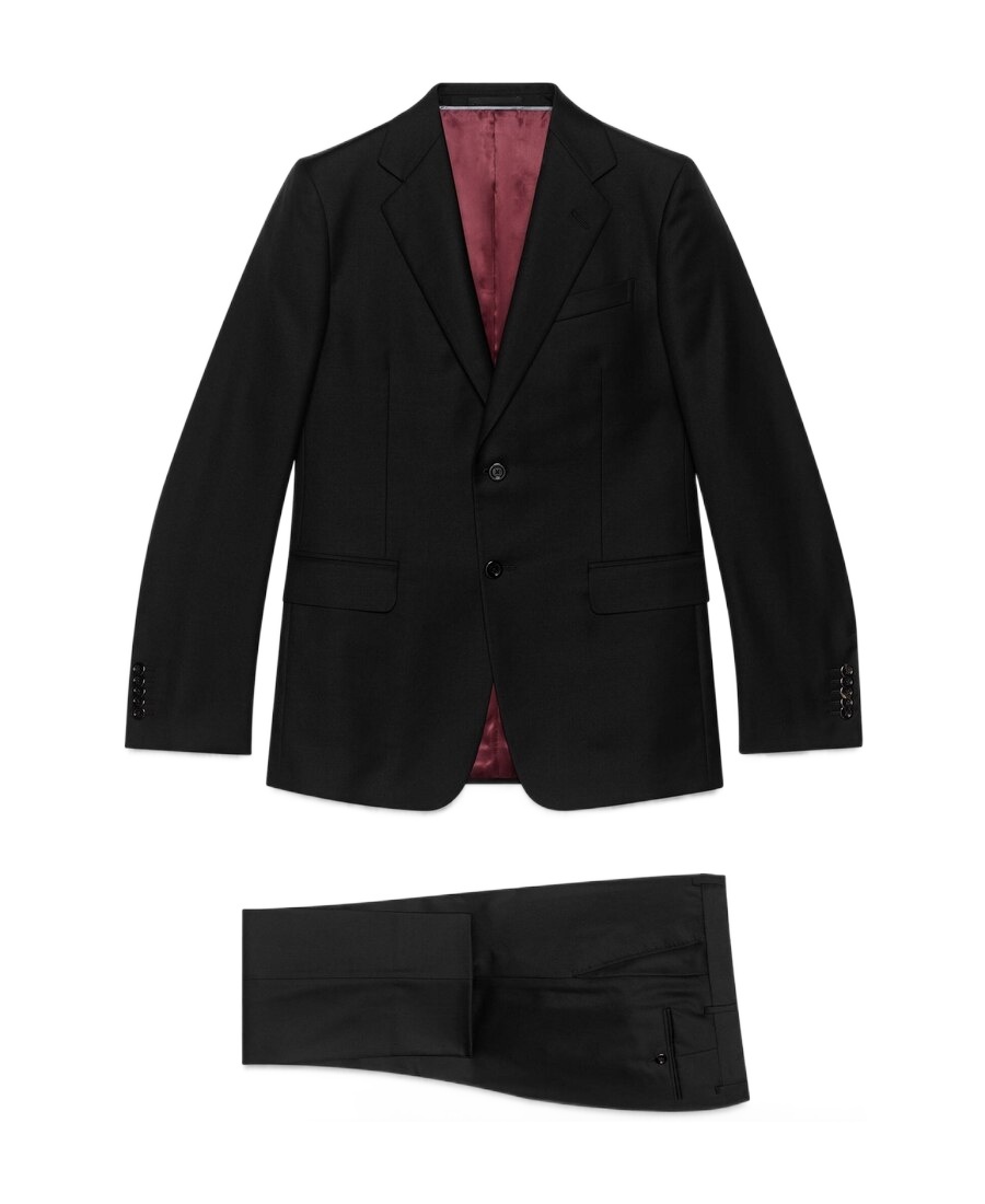 Gucci Straight Fit Wool Suit In Black