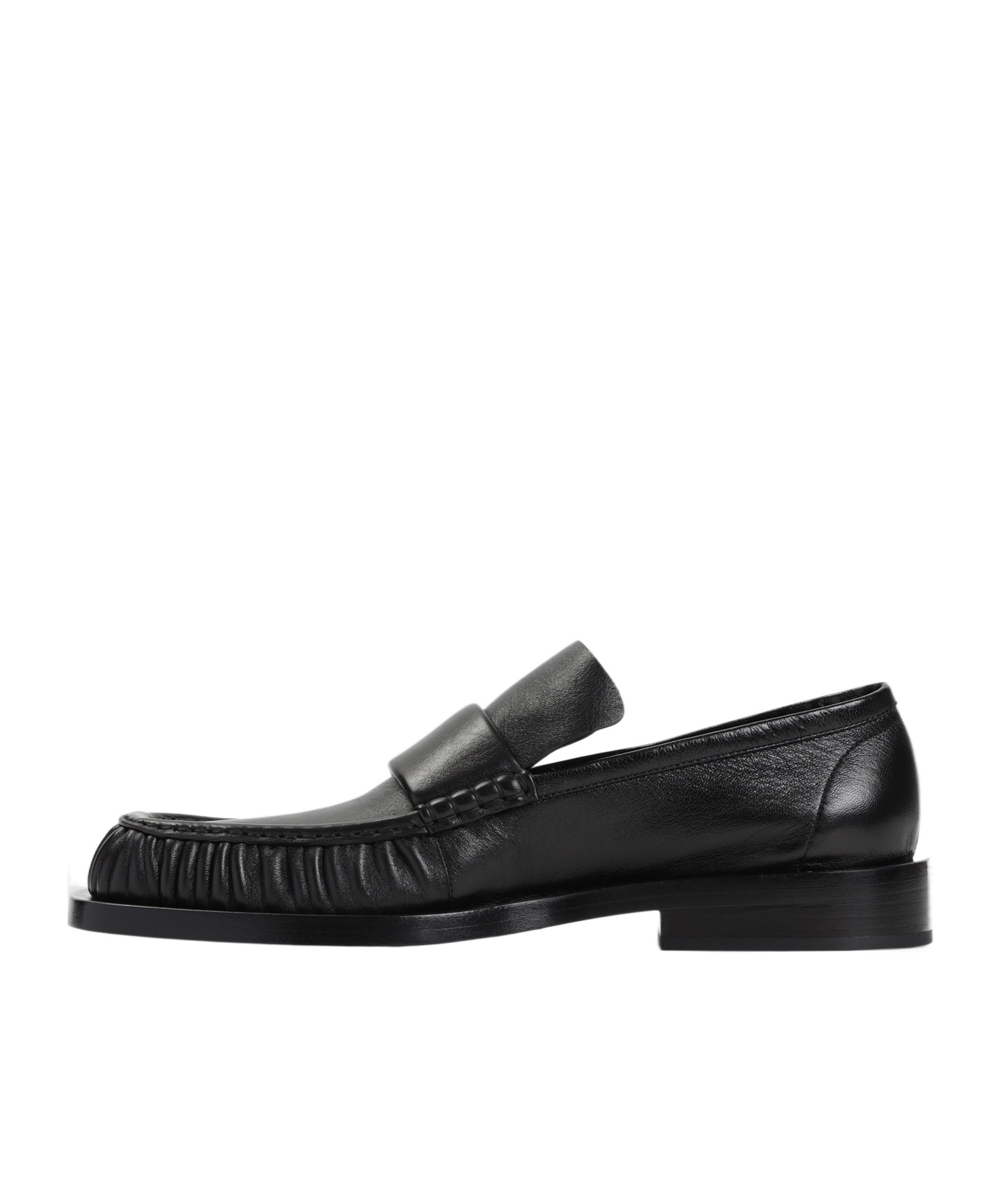 Jil Sander Leather Loafers In Black
