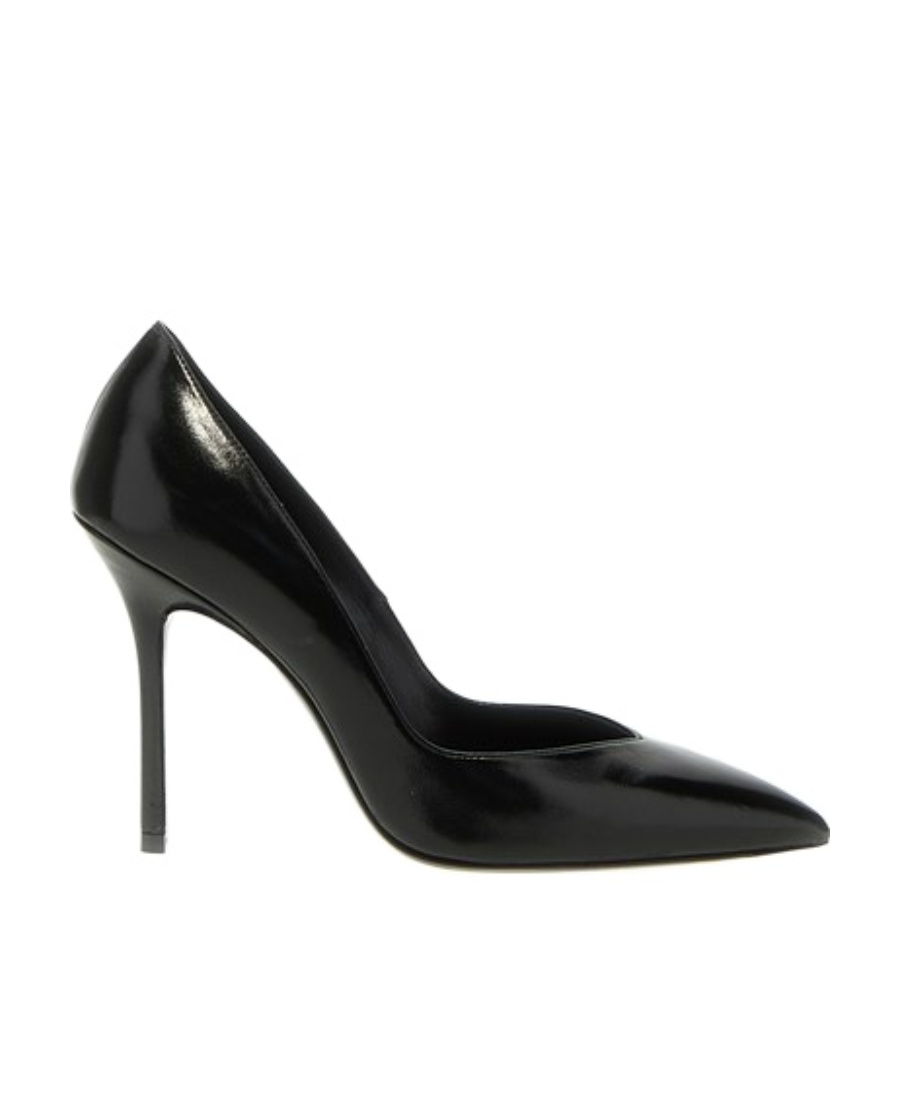 Stuart Weitzman Pointed-toe Black Pumps With Mid-height Stiletto Heel In Black