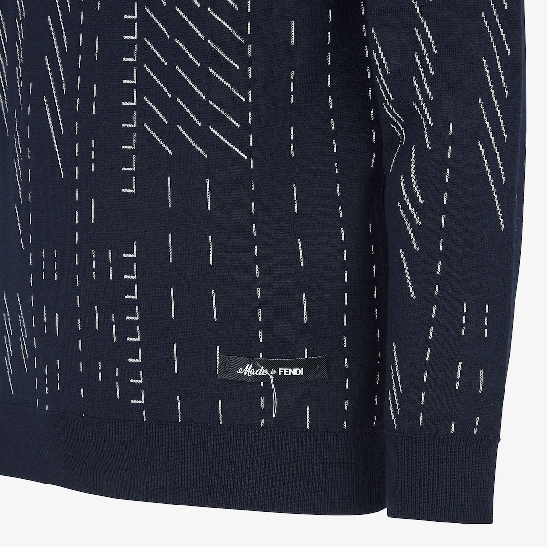 Fendi Crew-neck Jacquard Jumper In Black