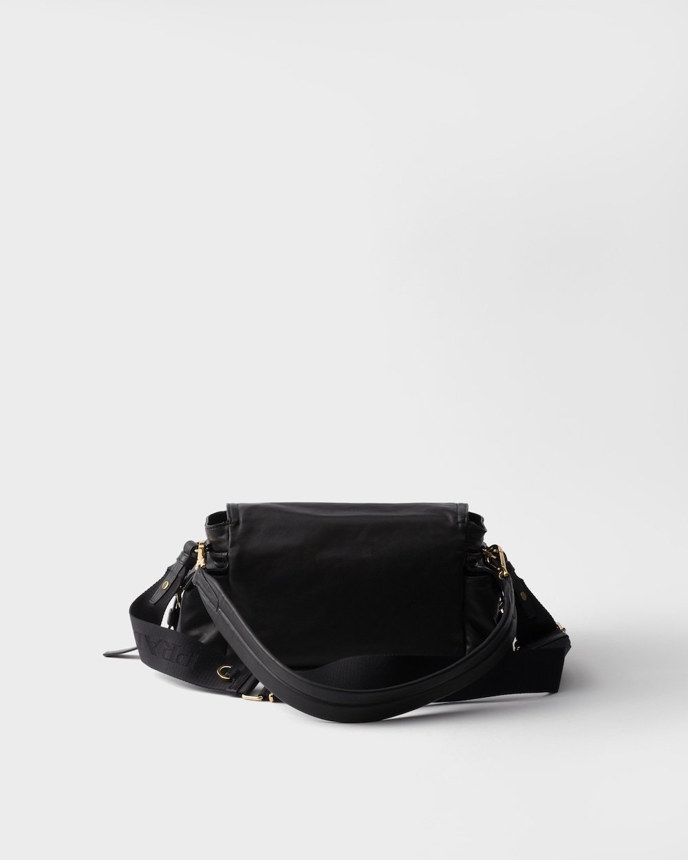 Prada Explore Re-nylon Medium Shoulder Bag In Black
