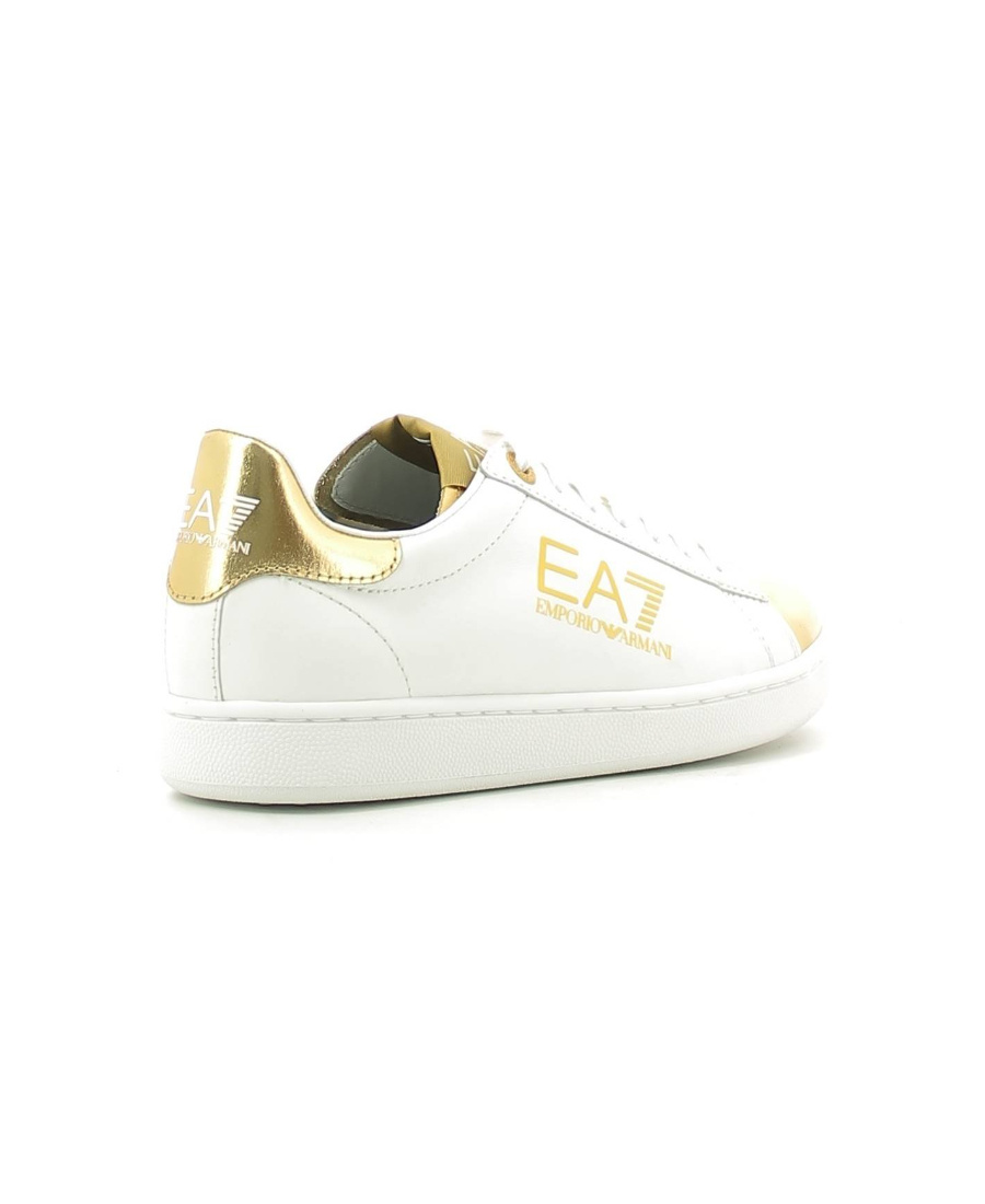 Ea7 Logo Lace Up Casual Sports Shoes In White