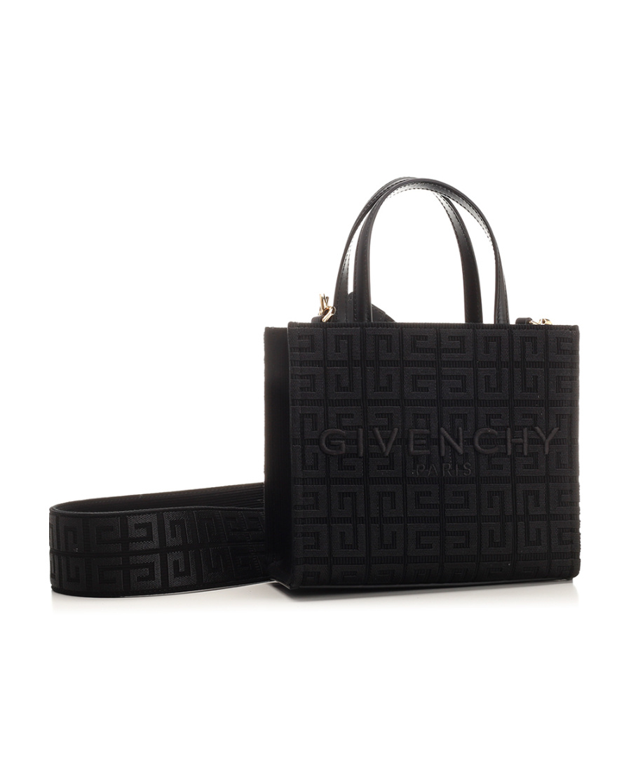 Shop Givenchy Mini G-tote Canvas Tote Bag In Black