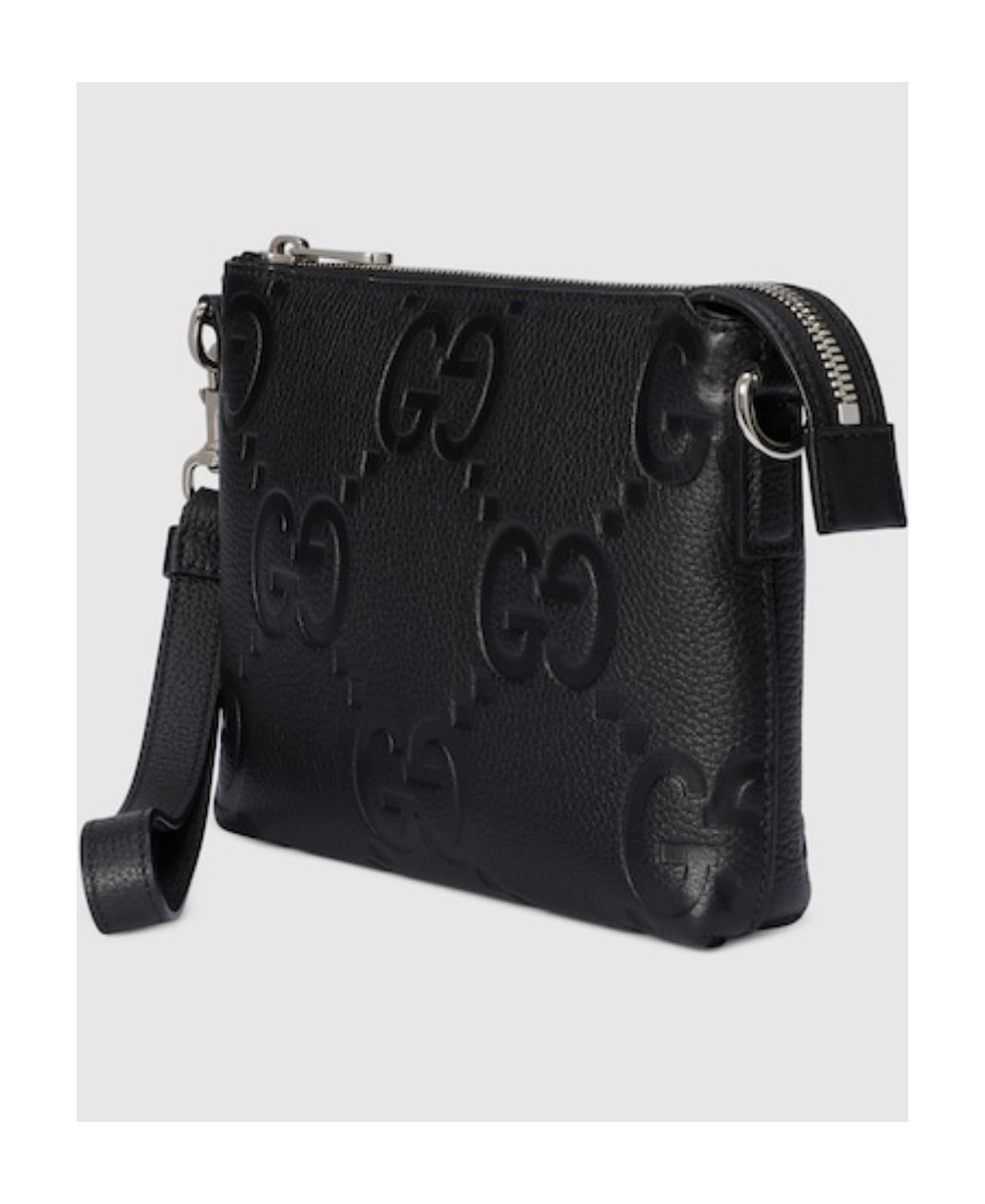Gucci Medium Jumbo Gg Messenger Bag In Black