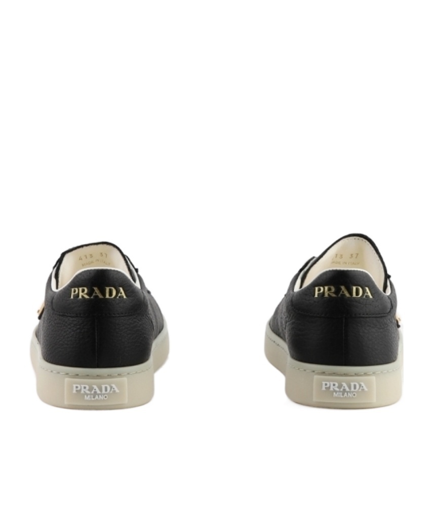 Prada Laced Sneakers In Black