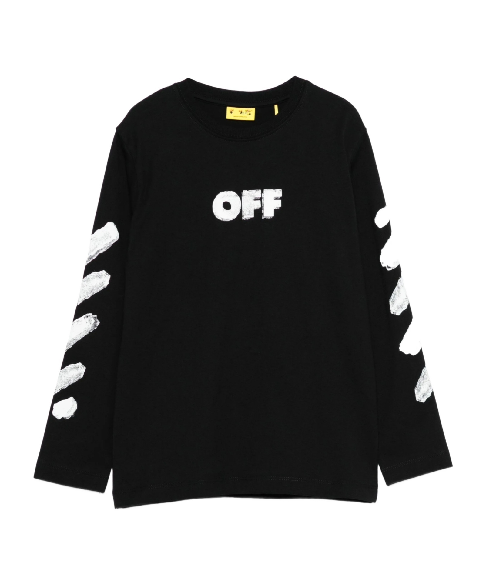 Off-white Logo-print Long-sleeve T-shirt In Black
