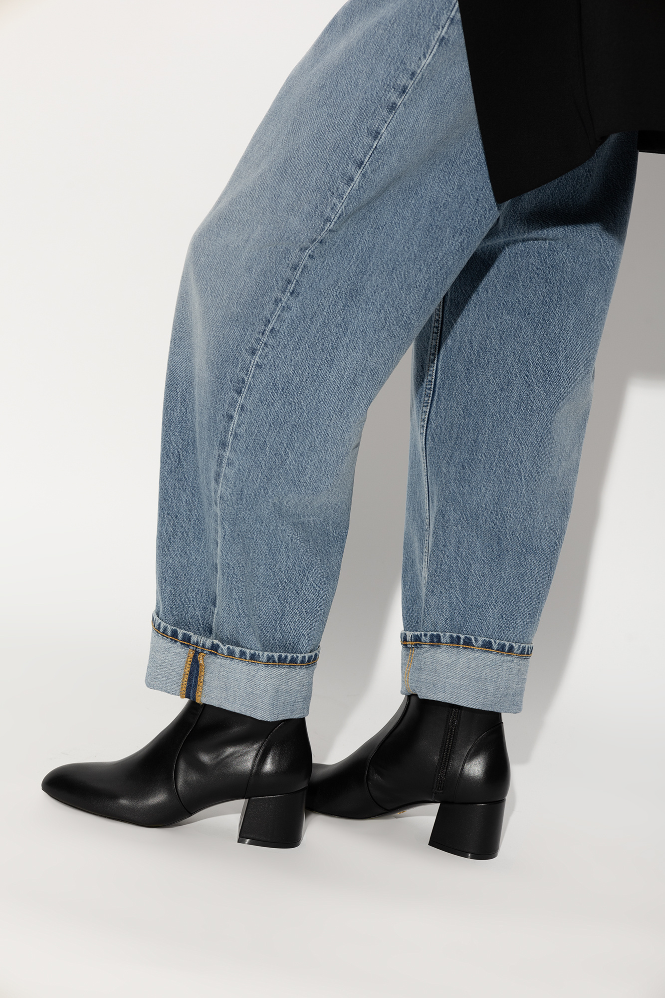Stuart Weitzman Flareblock 60mm Leather Boots In Black