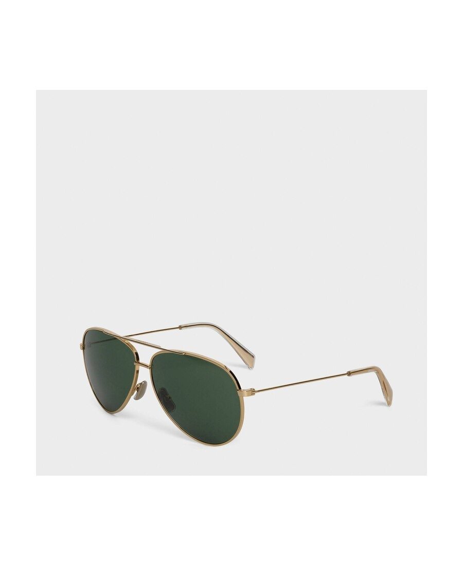 Celine 02 Aviator-frame Sunglasses In Green