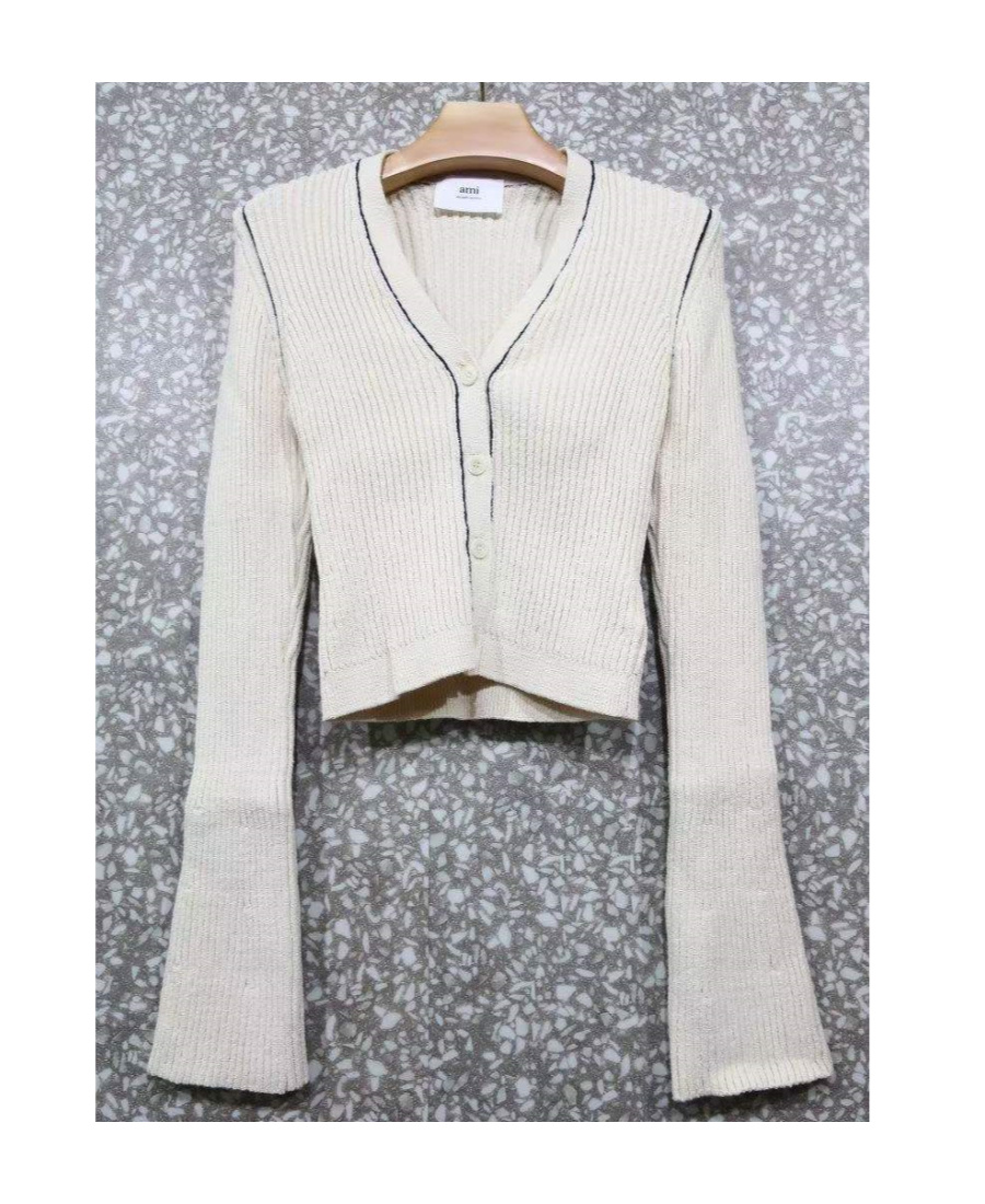 Ami Alexandre Mattiussi Long-sleeved Sweater In White
