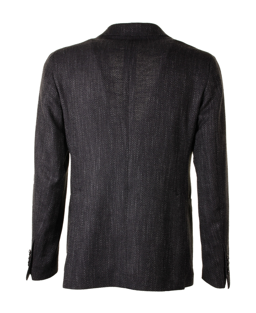 Tagliatore Long Sleeved Suit Jacket In Black