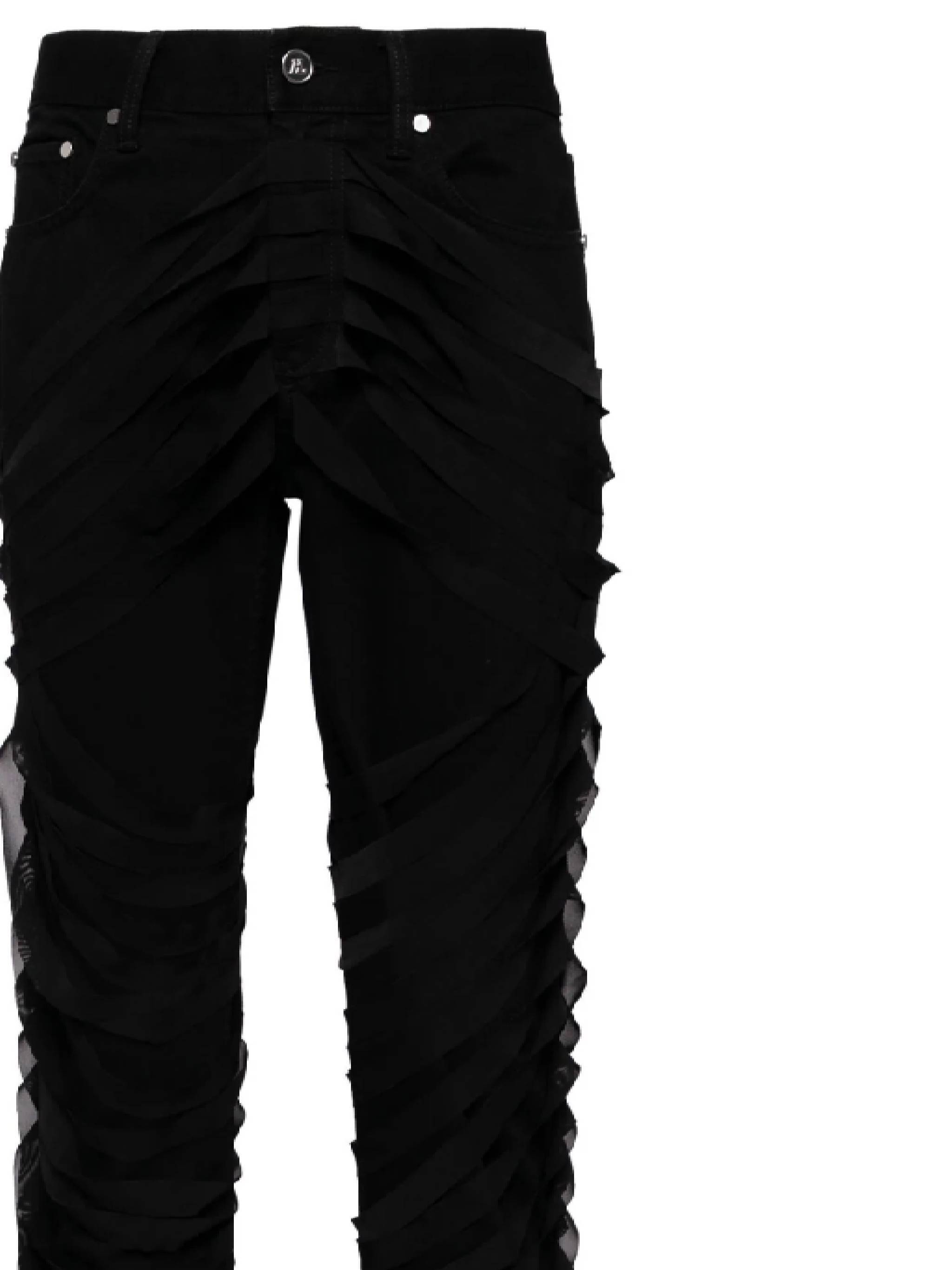 Shop Helmut Lang Ribbon Worker Jeans In Black