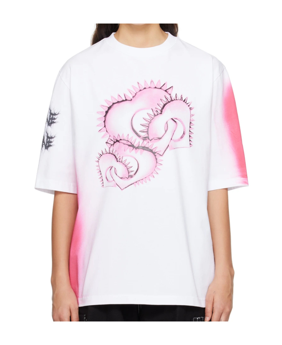 We11 Done Graphic-print Cotton T-shirt In White
