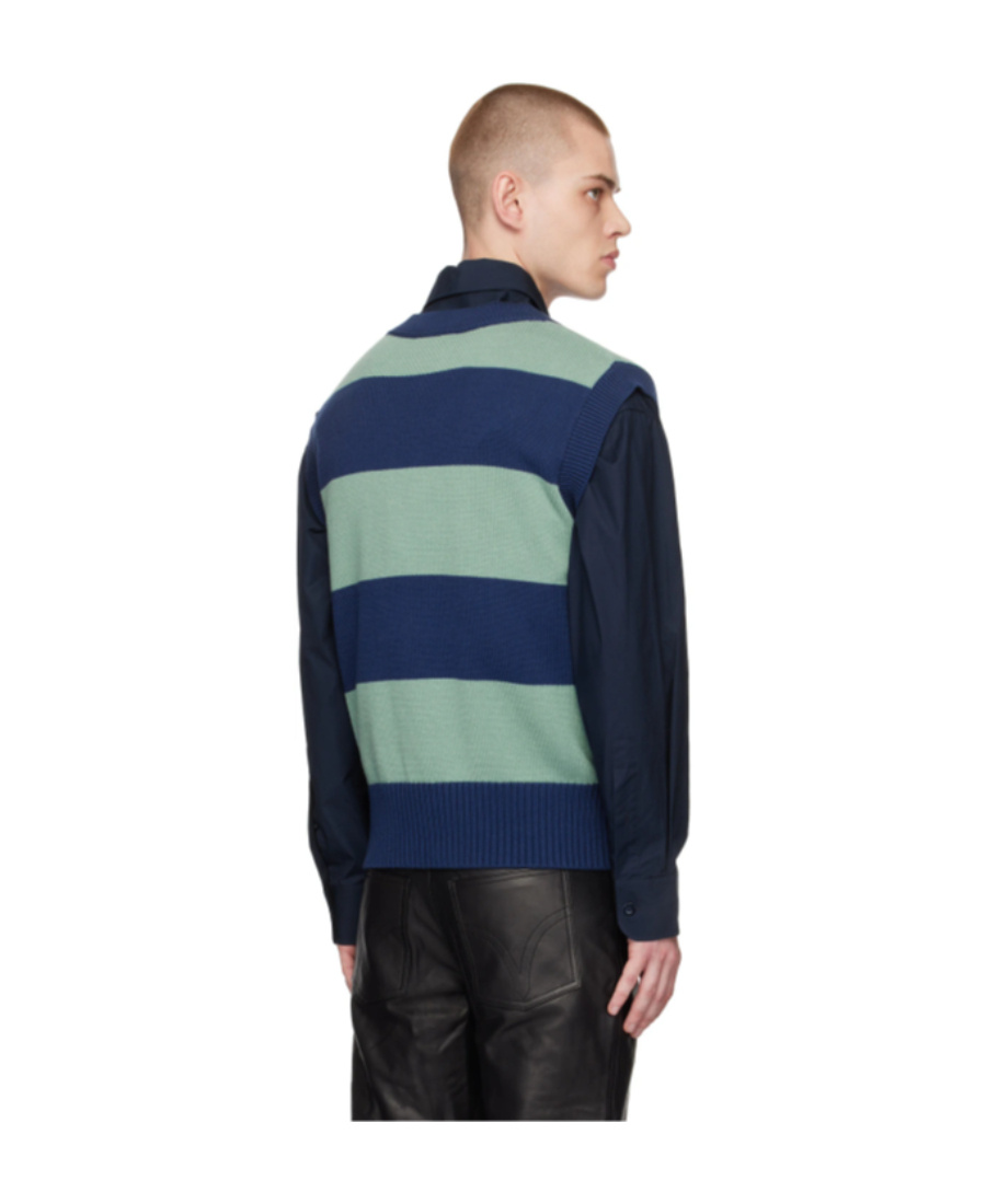 Ami Alexandre Mattiussi Rib Knitted Vest In Black