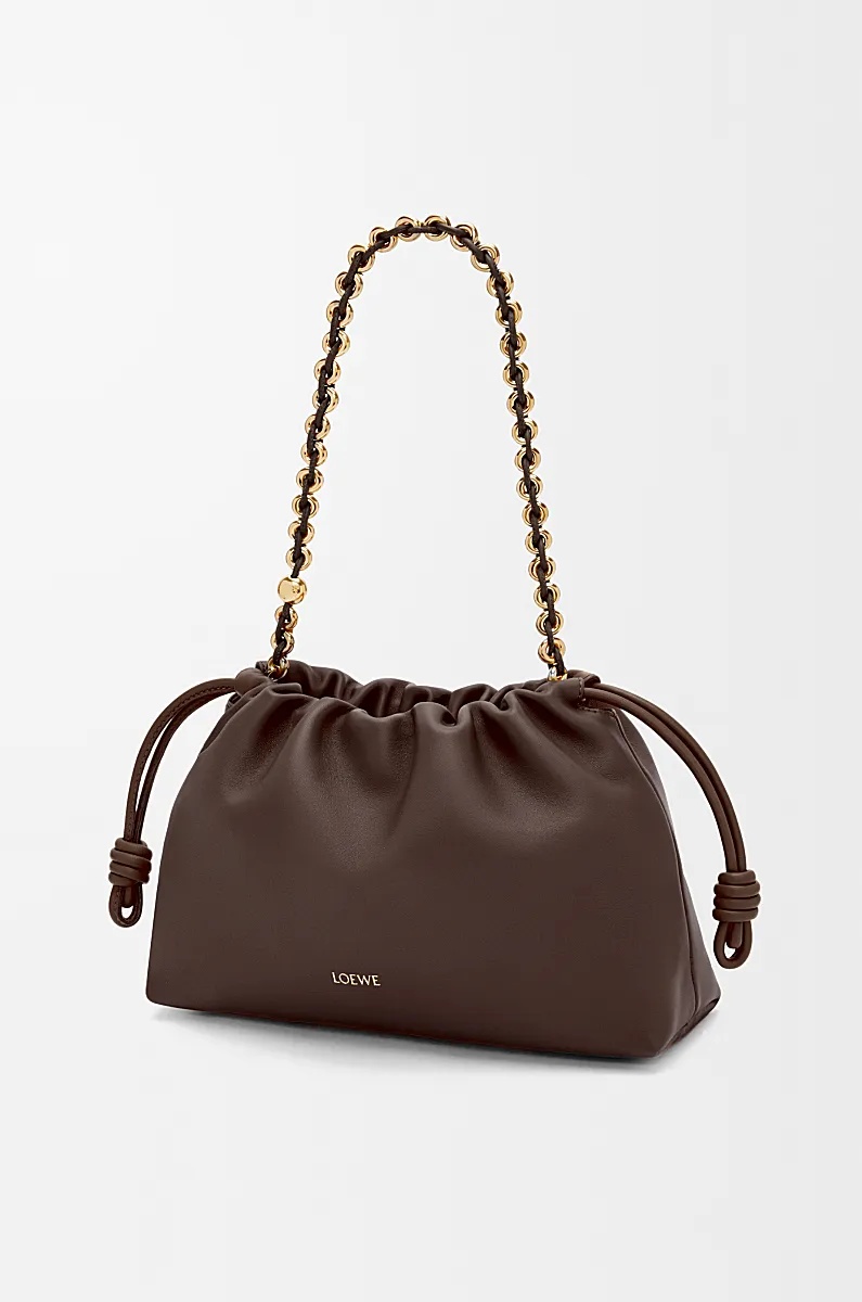 Loewe Medium Flamenco Purse Shoulder Bag In Soft Nappa In Brown