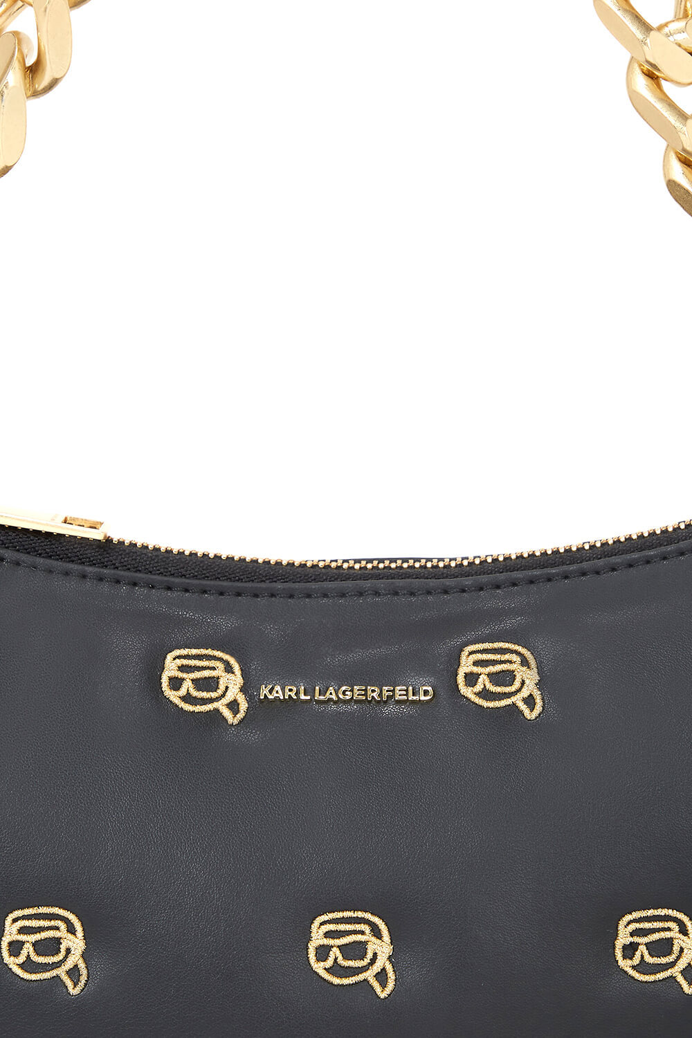Karl Lagerfeld Small K/ikonik 2.0 Shoulder Bag In Black