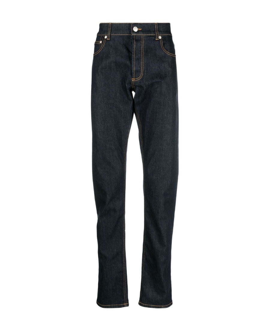 ALEXANDER MCQUEEN LOGO-EMBROIDERED JEANS