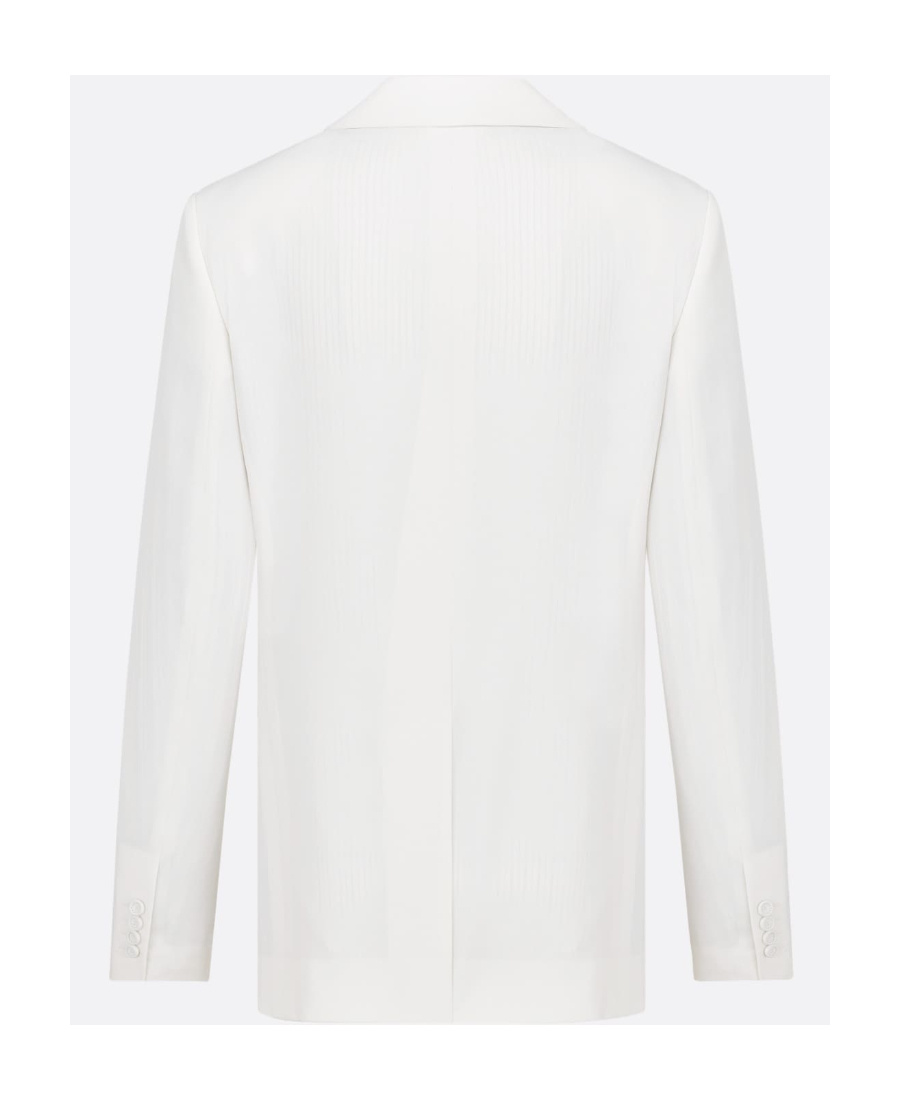 Dior Single-breasted Suit Jacket In White