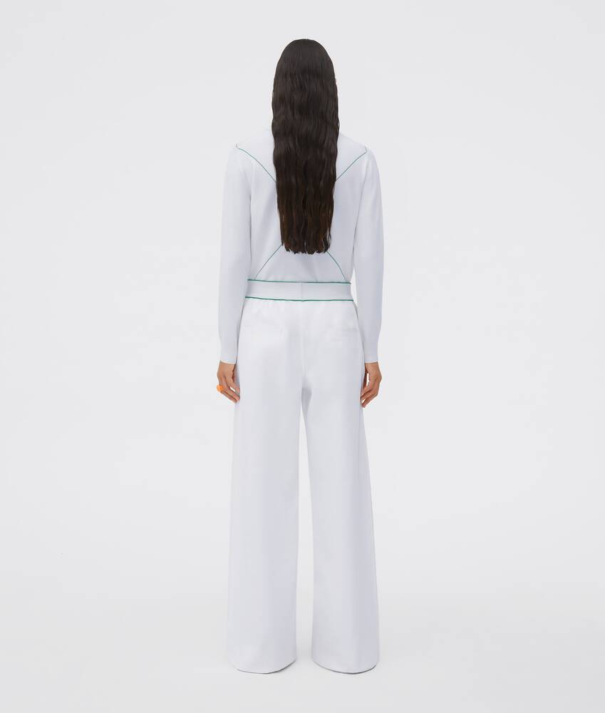 Bottega Veneta Contrast-stitch Jumper In White