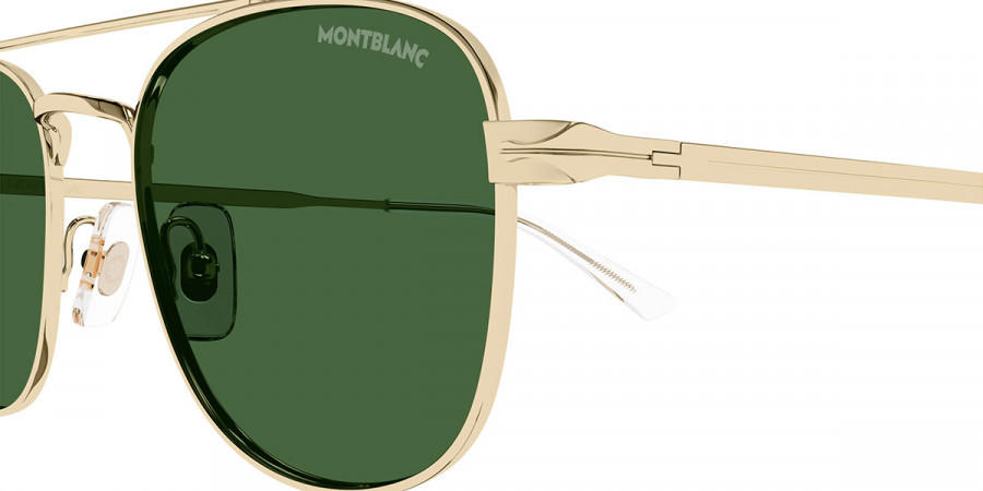 Montblanc Geometric Frame Sunglasses In Green
