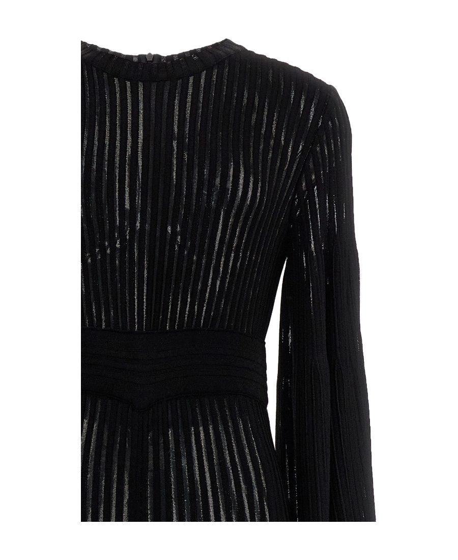 Shop Antonino Valenti Desiree Ribbed Flared-design Jumpsuit In Black