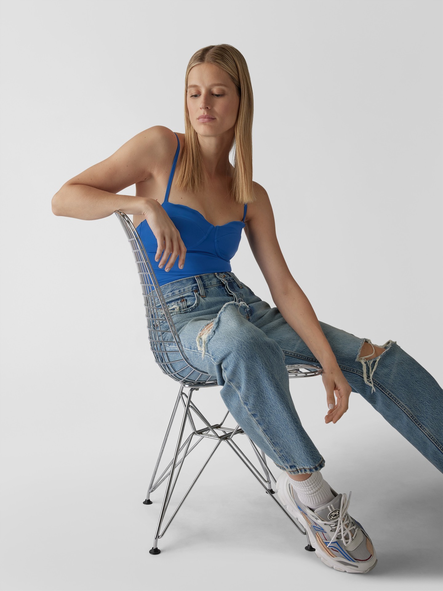 Anine Bing Sleeveless Jumpsuit In Blue