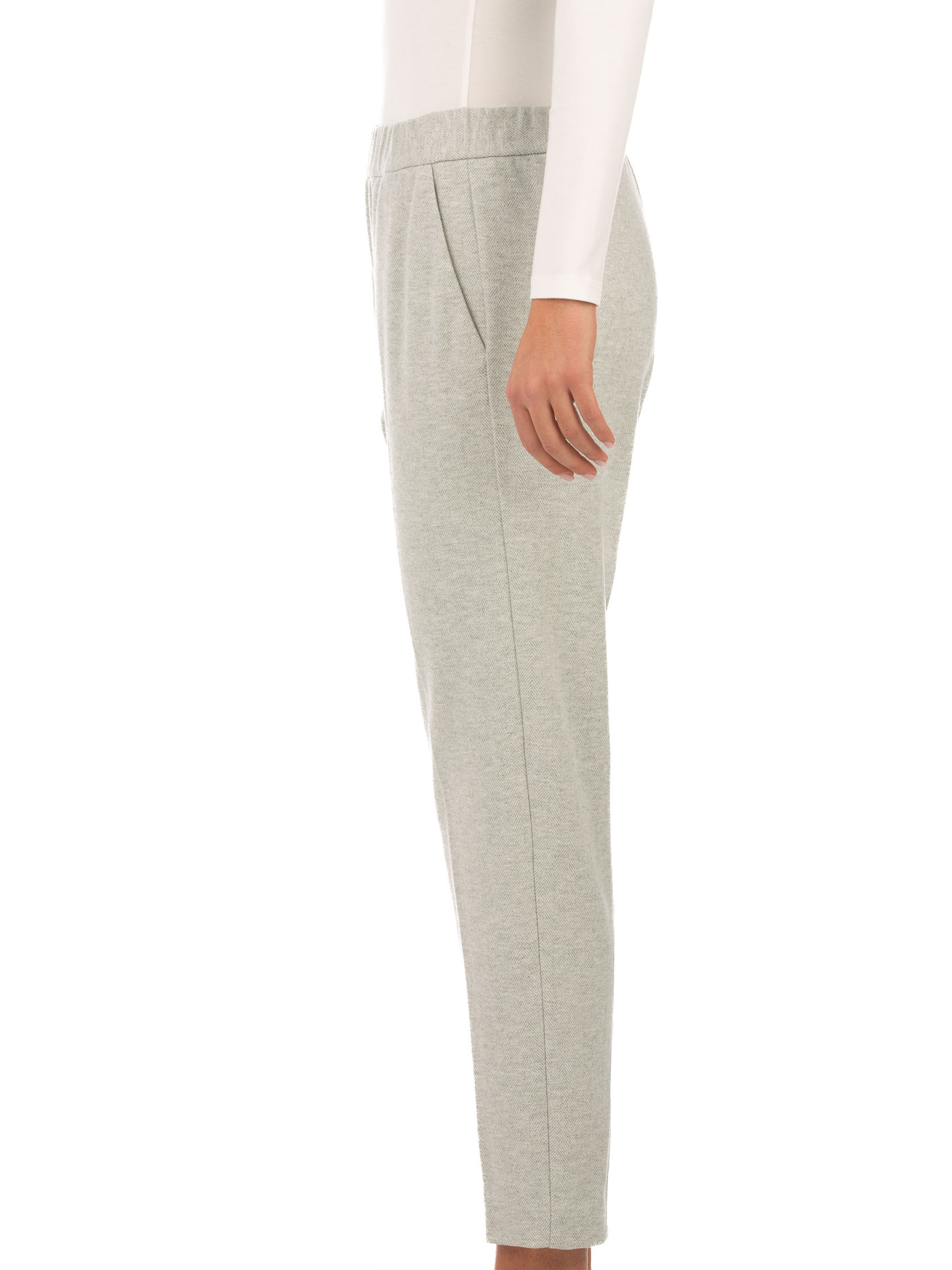 Le Tricot Perugia Tapered Sweatpants In Gray