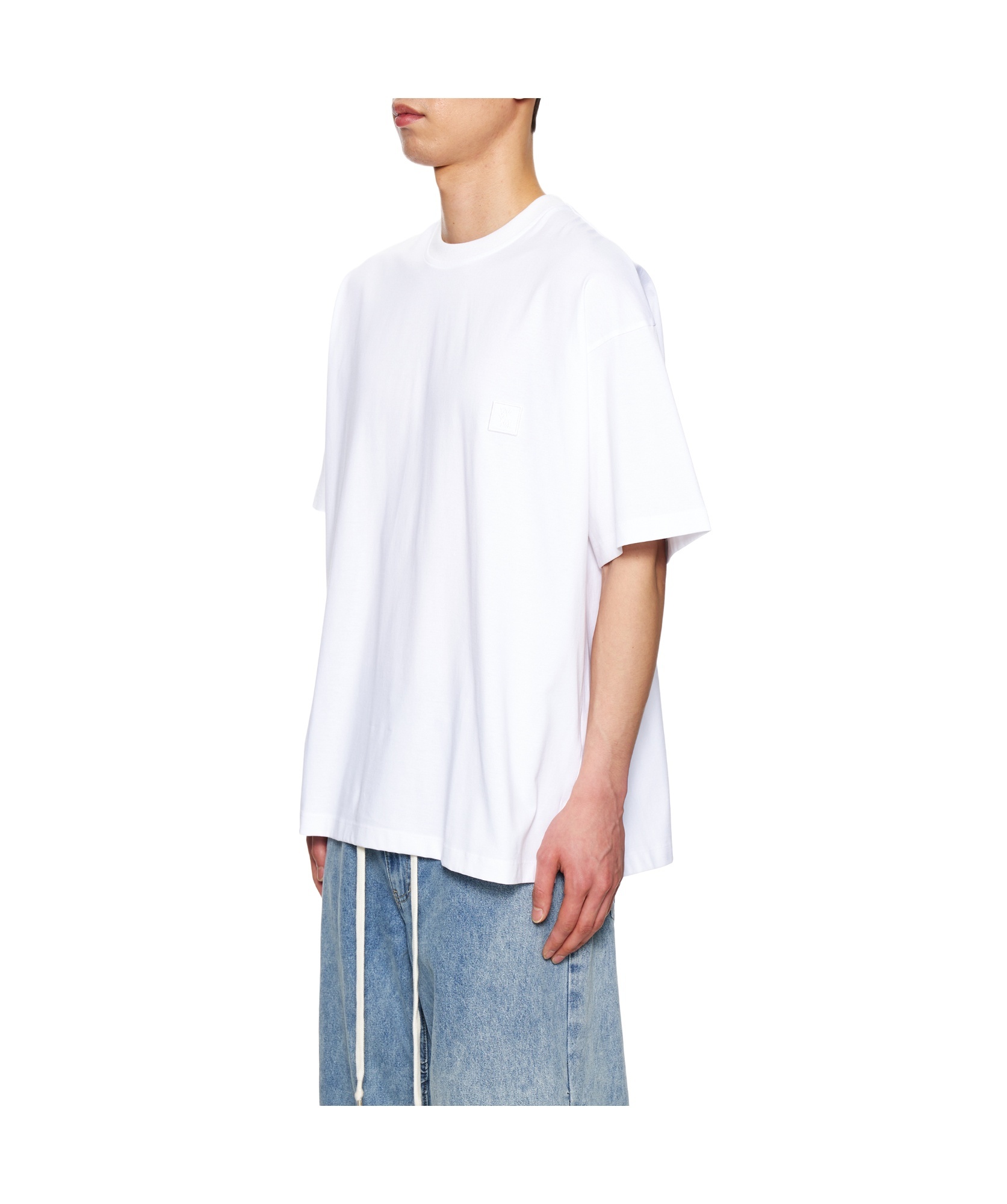 Wooyoungmi Off-white Flower Back Logo T-shirt In White