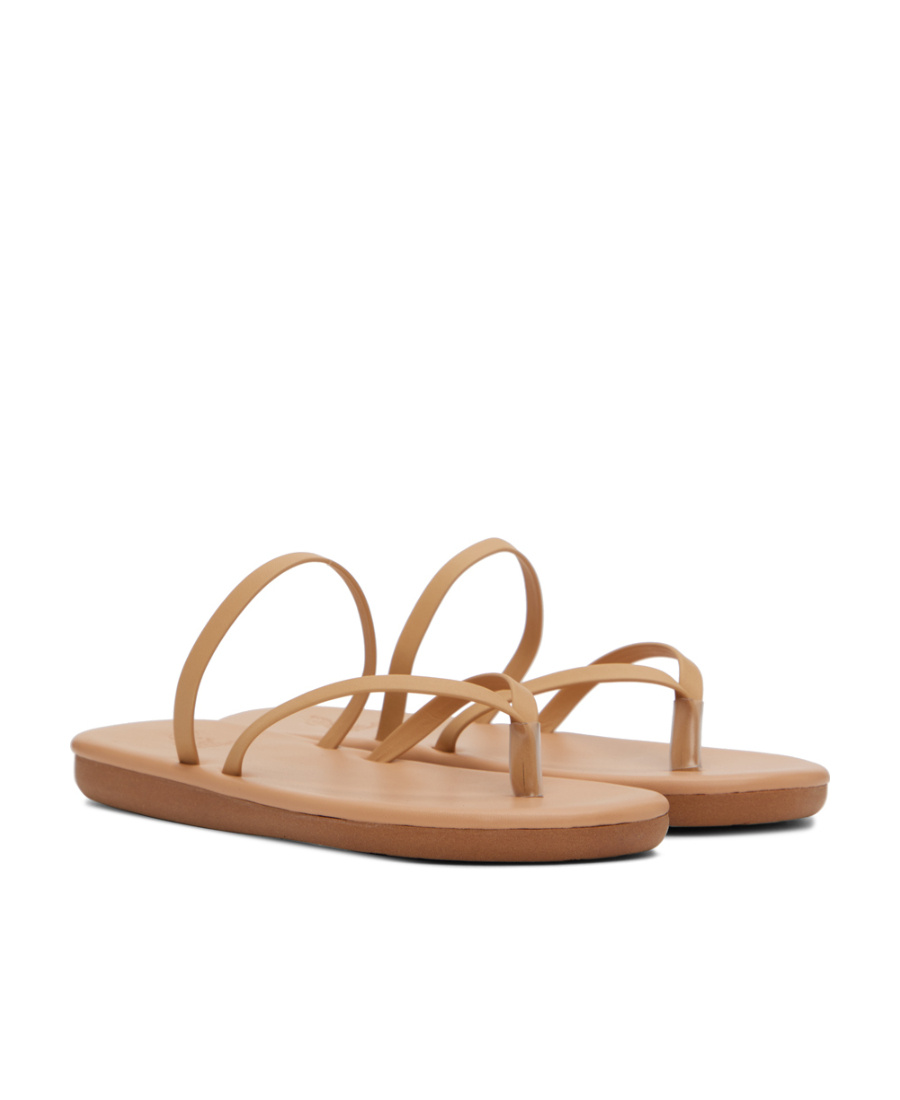 Ancient Greek Sandals Clip Toe Flat-soled Slippers In Brown
