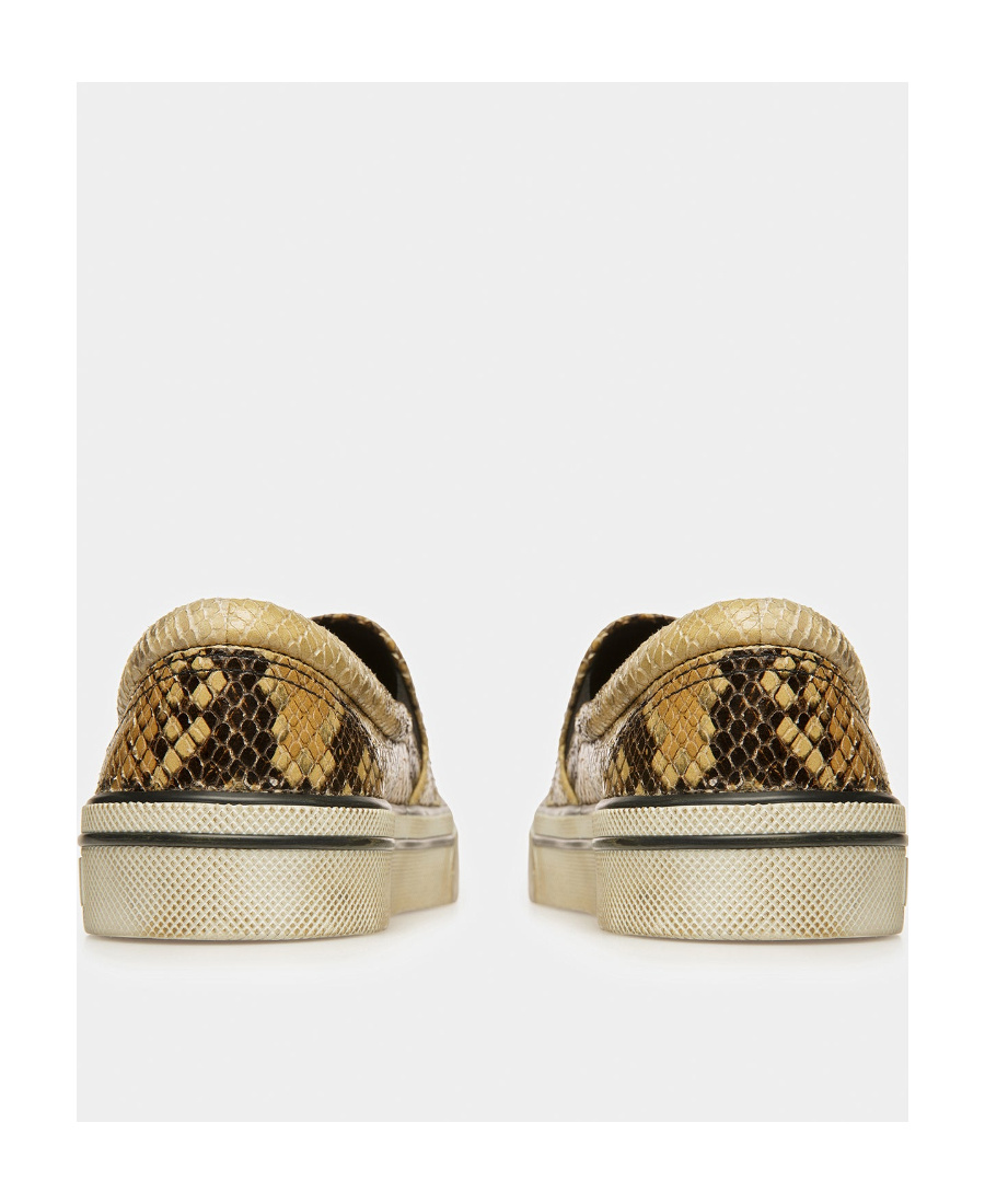 Bally Santa Ana Python Printed Sports Shoes In Animal Print