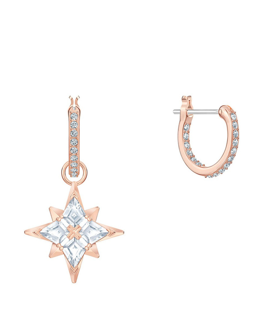 Swarovski Star Earrings In Yellow