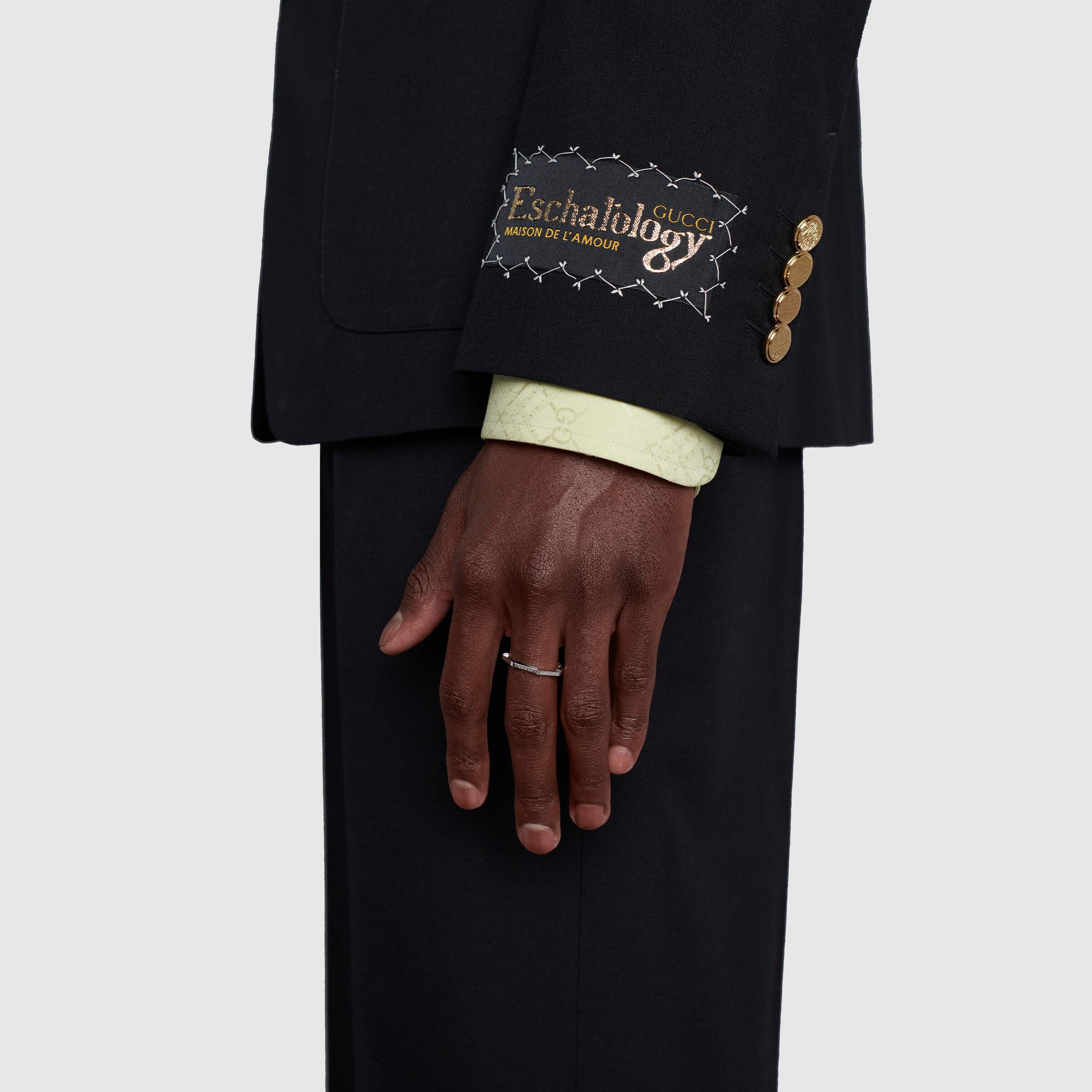 Gucci Link To Love 18k Mirrored Ring In White