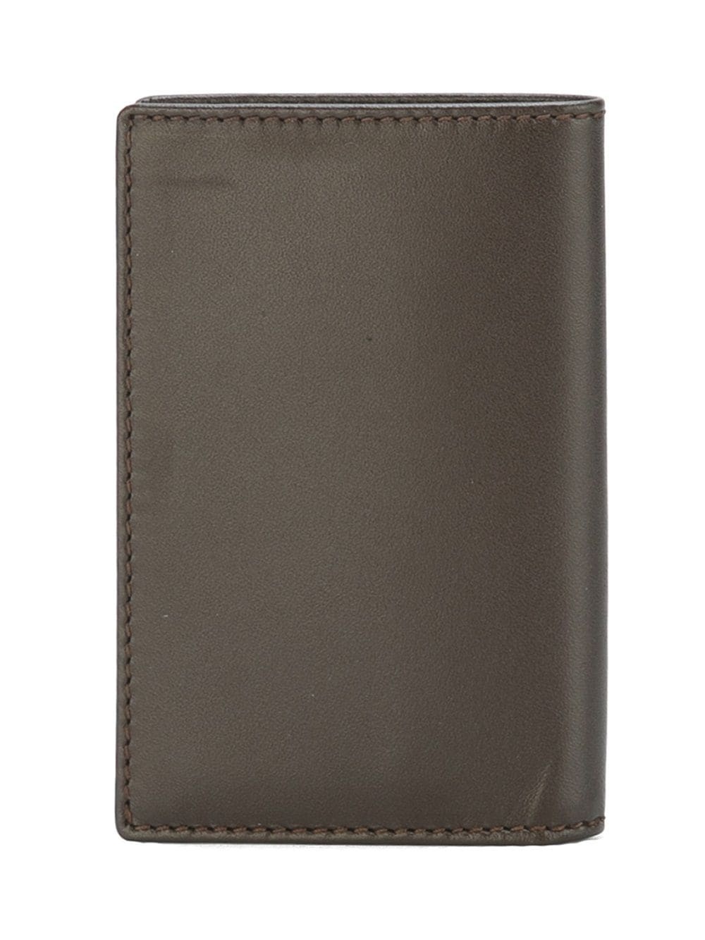 Comme Des Garçons Compact Leather Wallet Cardholder Slot In Black
