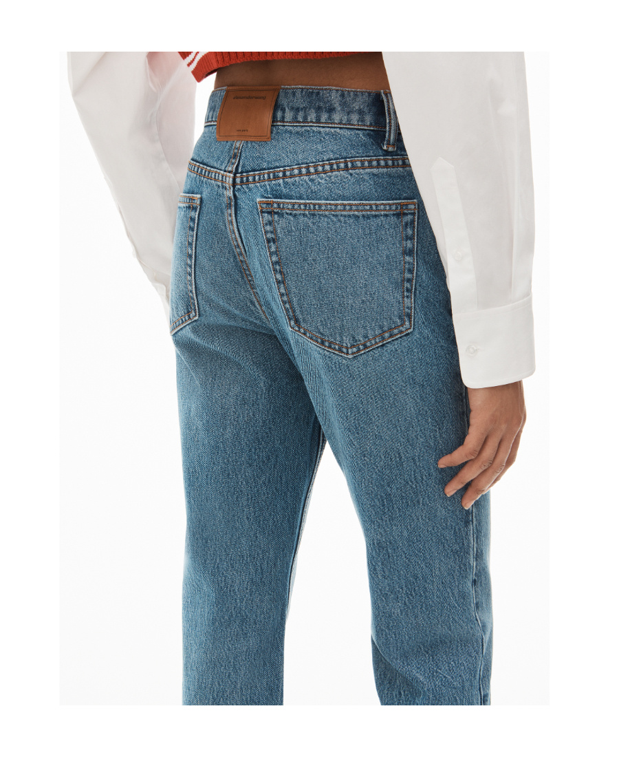 ALEXANDER WANG STOVEPIPE HIGH-RISE STRAIGHT JEANS