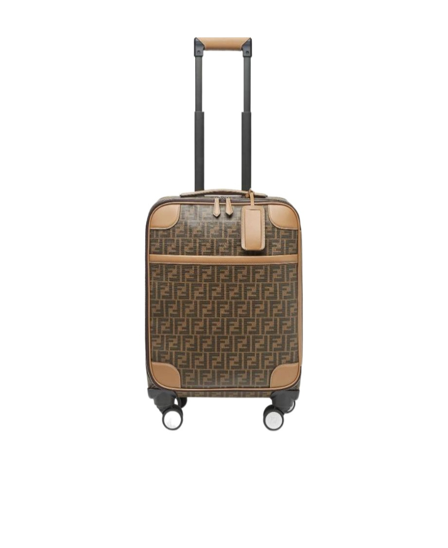 Fendi Ff Print Small Suitcase In Green