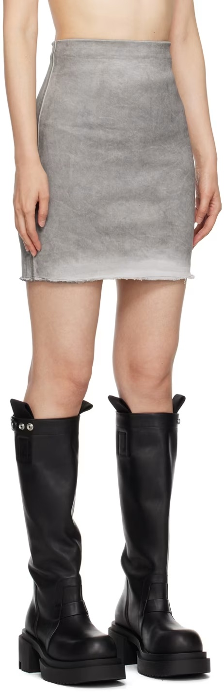 Rick Owens Drkshdw High-waisted Skirt In Gray