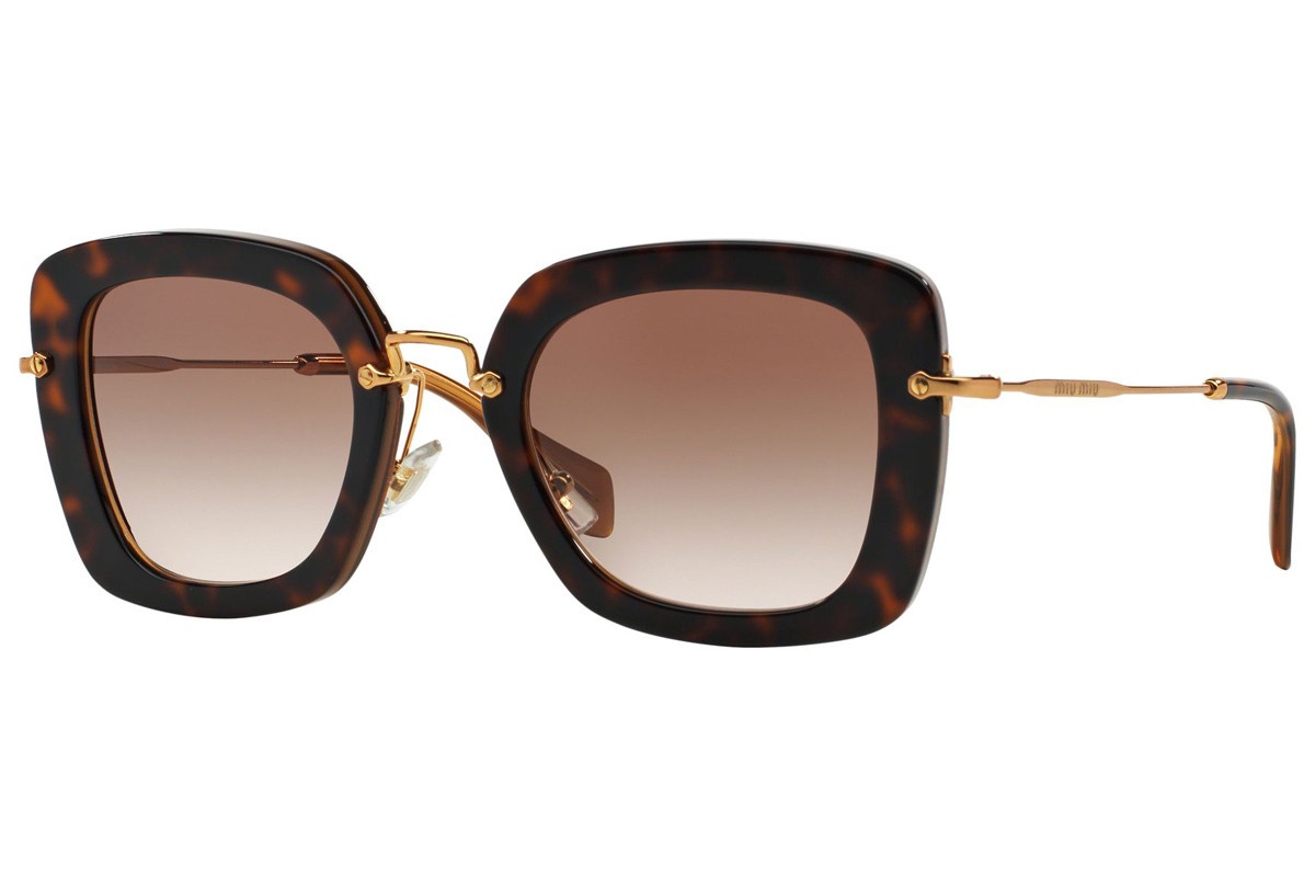 Miu Miu Logo Sunglasses In Nude