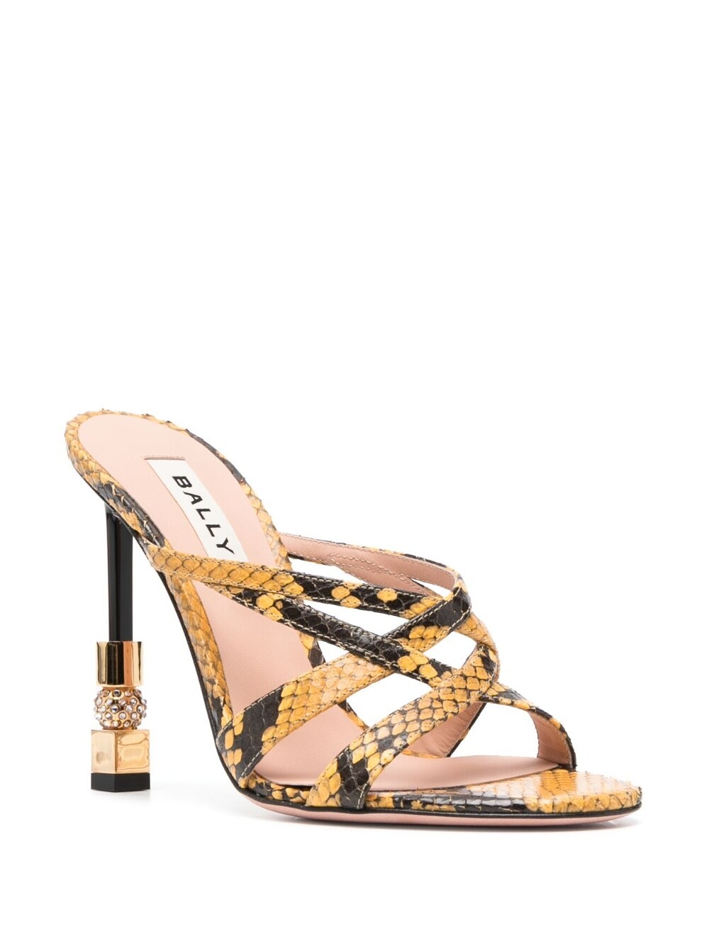 Bally Carolyn 105 Snake-embossed Leather Sandal In Multicolor