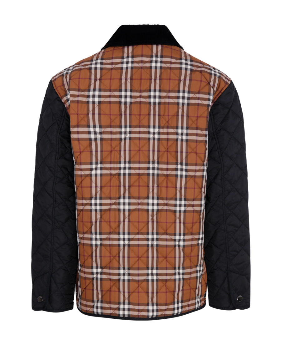 Burberry Men's Weavervale Check Quilted Jacket In Black