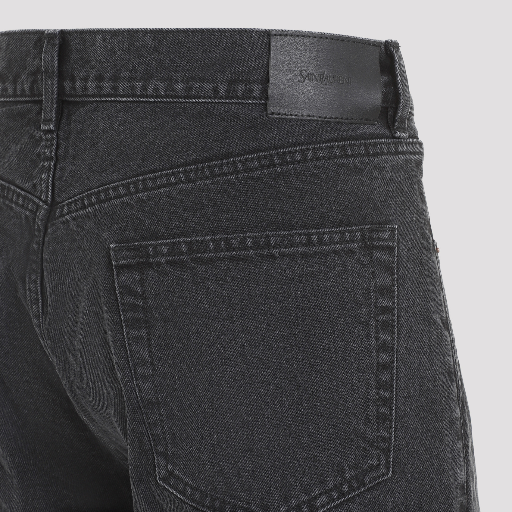 Saint Laurent Straight Jeans In Black