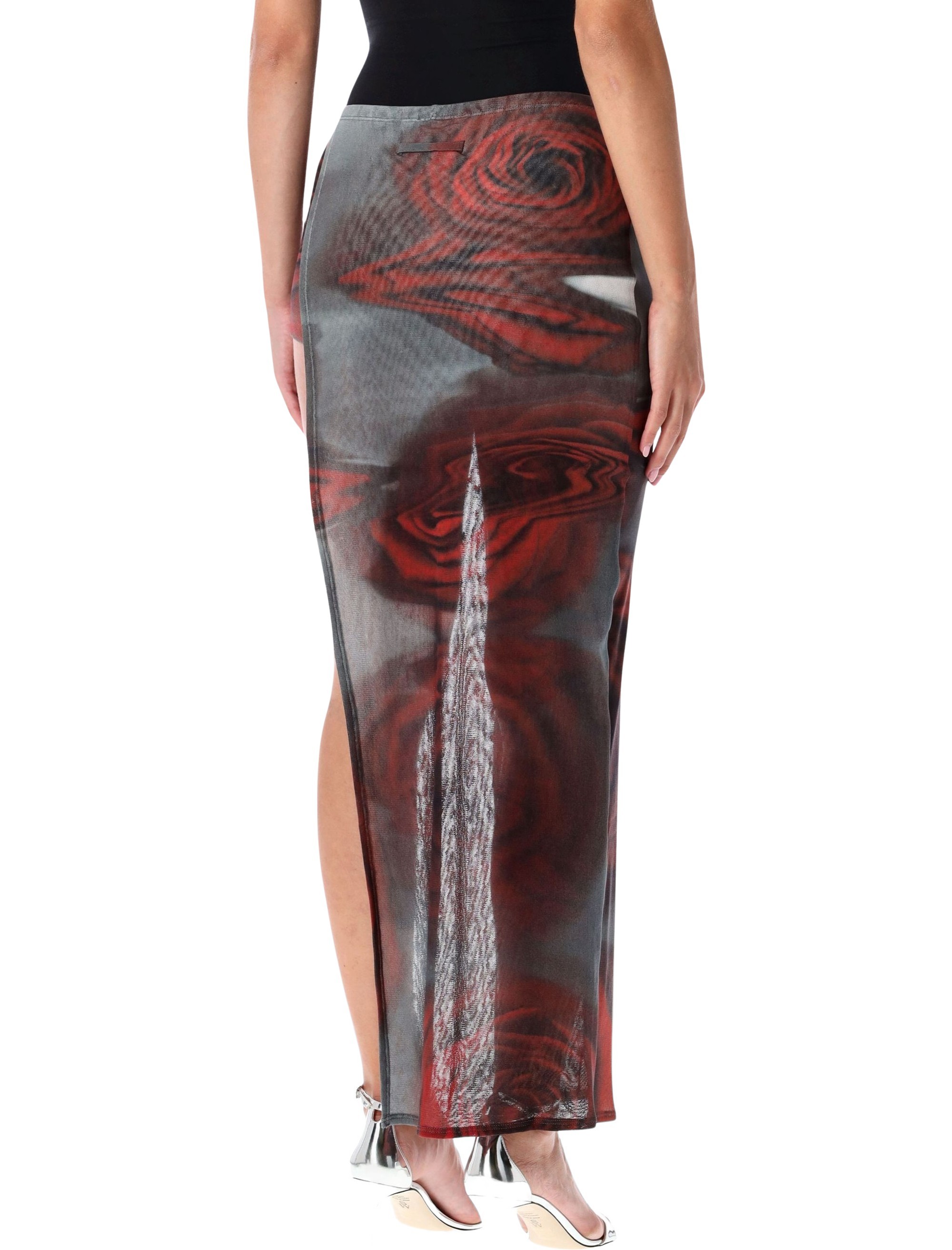 Jean Paul Gaultier The Red Blurry Roses Bermuda And Short Multicolor In Multi