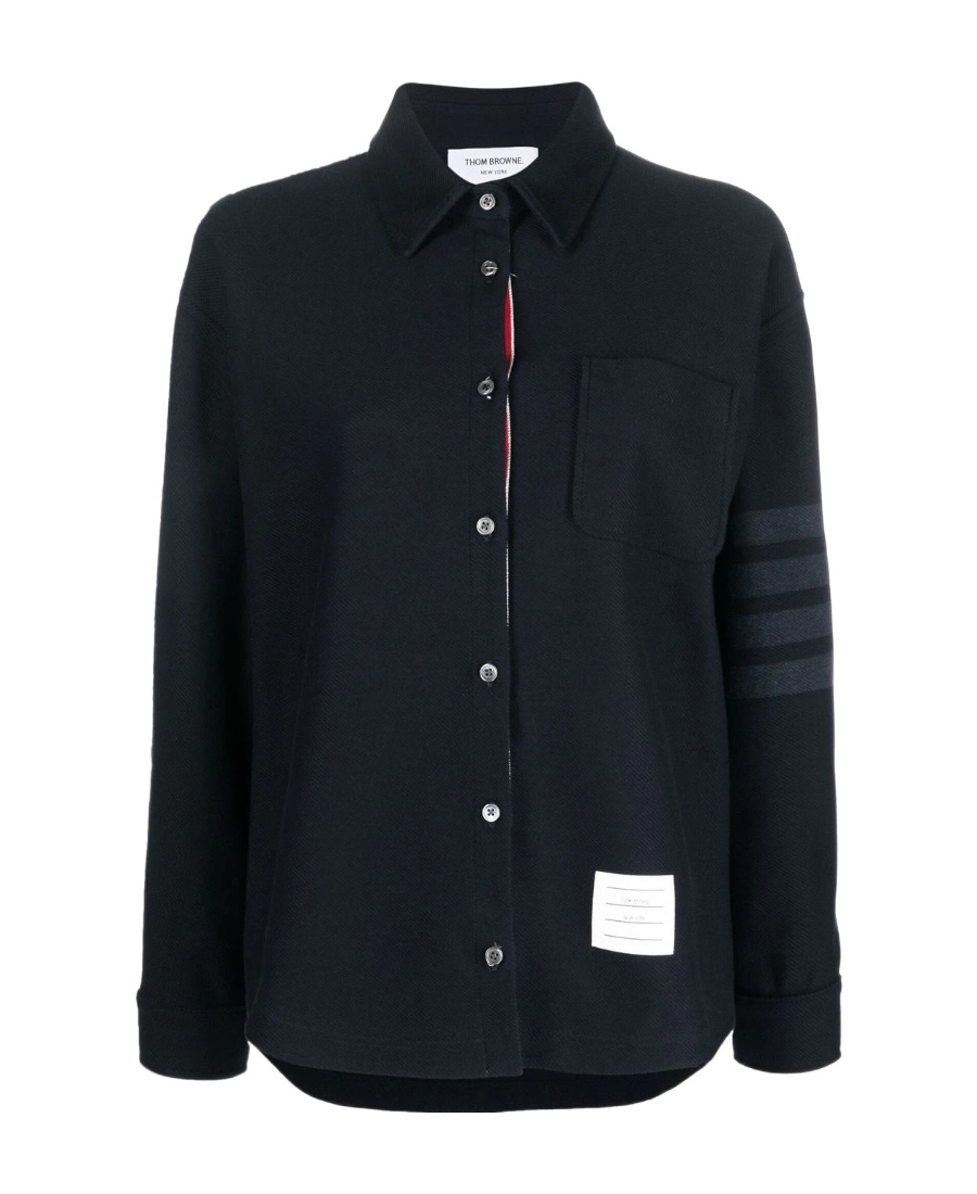 Thom Browne Two-tone 4-bar Mini Dress In Black