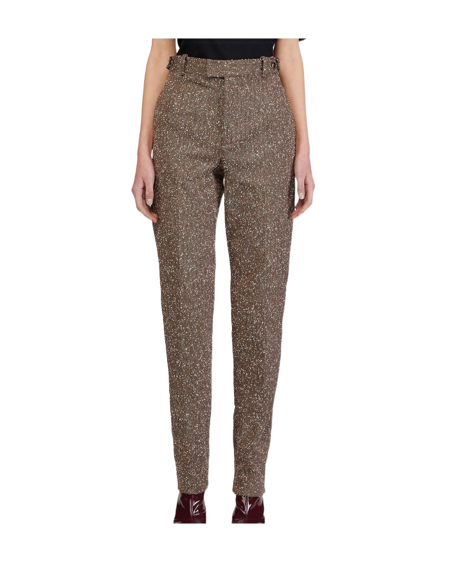 Bottega Veneta High-rise Straight-leg Trousers In Brown