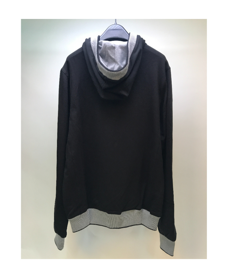 Karl Lagerfeld Zipper And Hat Casual Jacket In Black