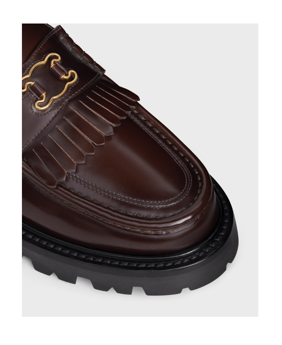 Celine Margaret Tassel Love Shoes In Brown