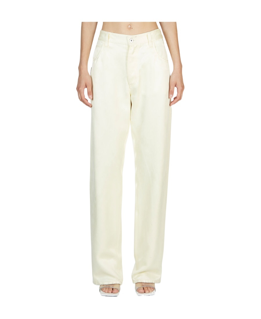 Bottega Veneta Logo Jeans In White